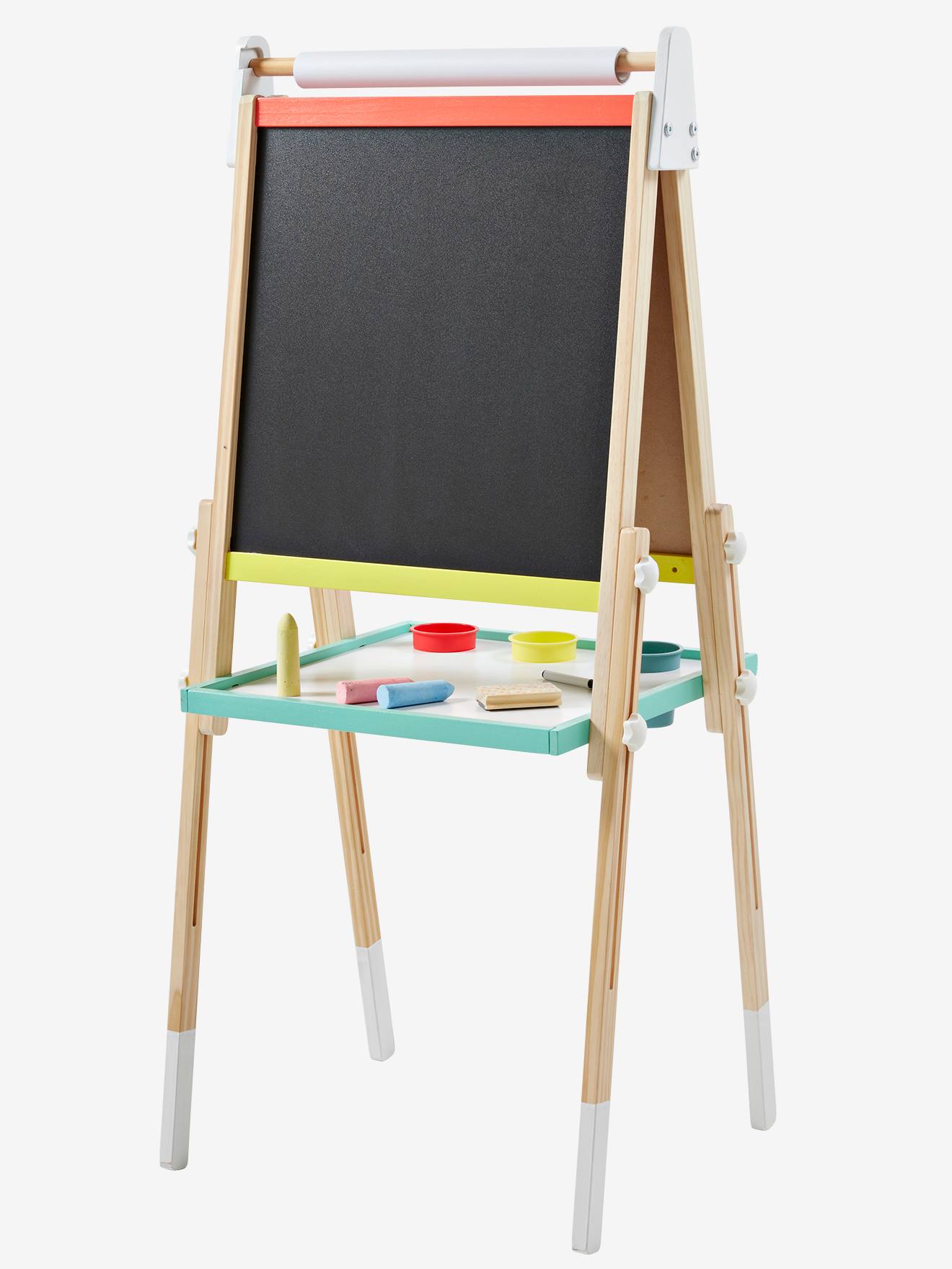Tableau pliable et réglable en hauteur 3 en 1 en bois FSC® rose