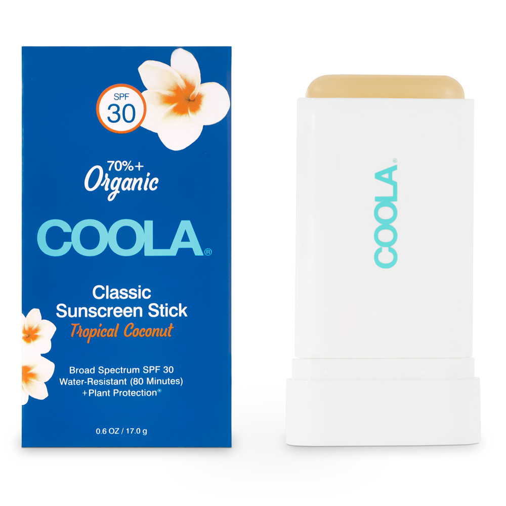 Coola Stick Solaire Visage SPF 30 Tropical Coconut Protection solaire riche en ingrédientsnaturels hydratants et antioxydants