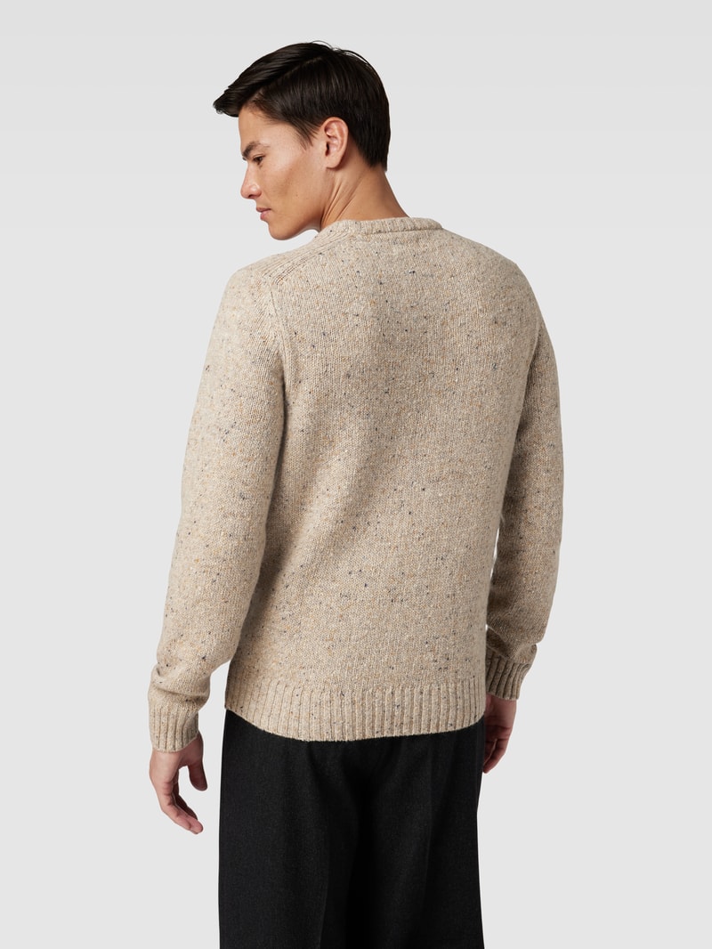 Strickpullover in Melange-Optik Modell 'Donegal' in offwhite