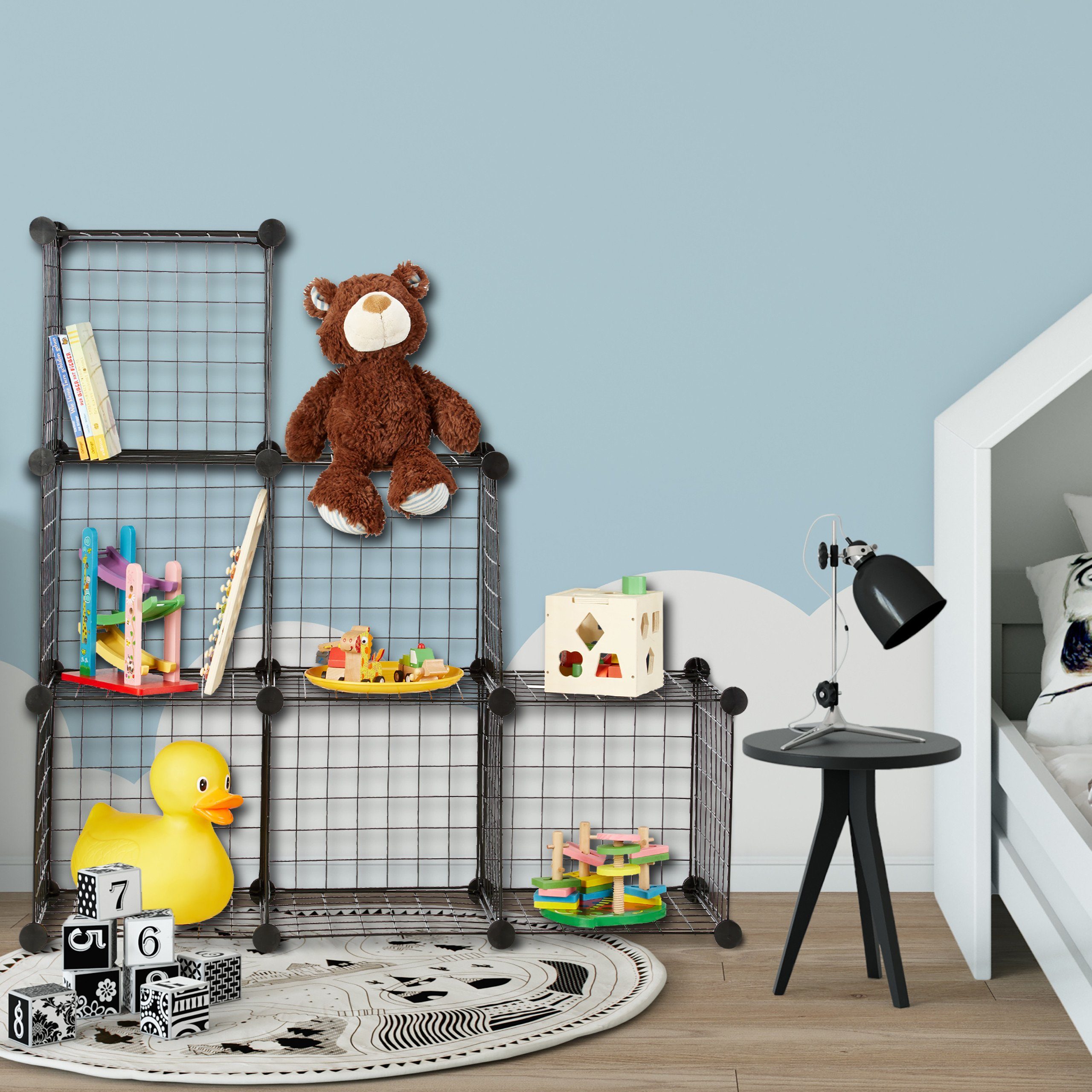 relaxdays Steckregal Verbindungsstücke für Steckregalsystem, Schwarz
