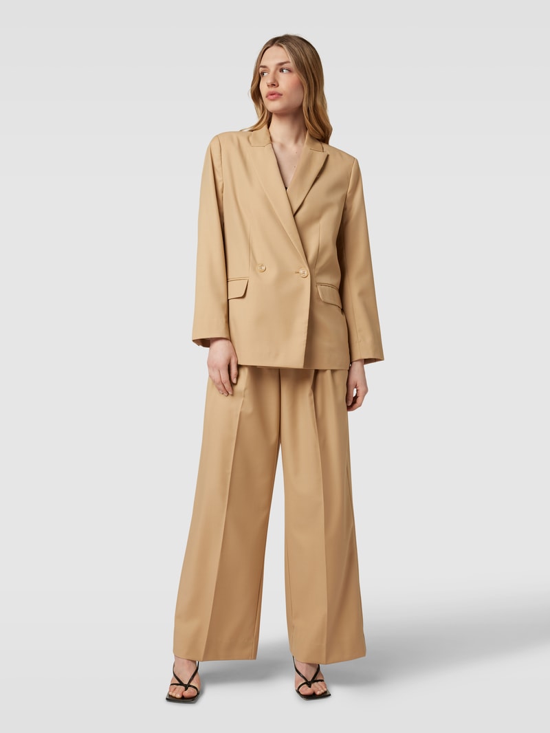 Blazer mit doppelreihiger Knopfleiste Modell 'Junni' in beige
