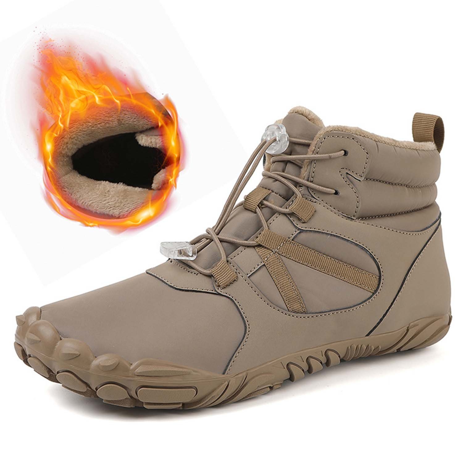 Daisred Barfussschuhe Winter Damen Winterschuh Herren wasserdicht Barfußschuh