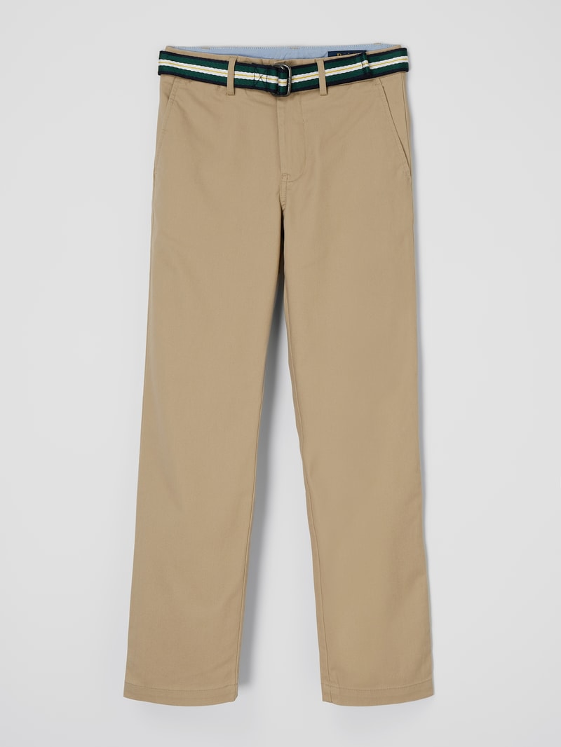 Chino mit Gürtel in beige