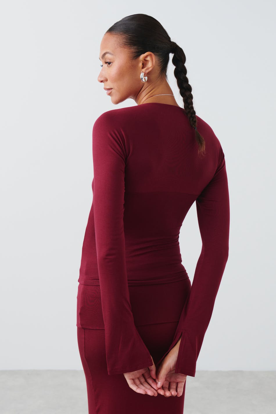 Soft touch square neck top