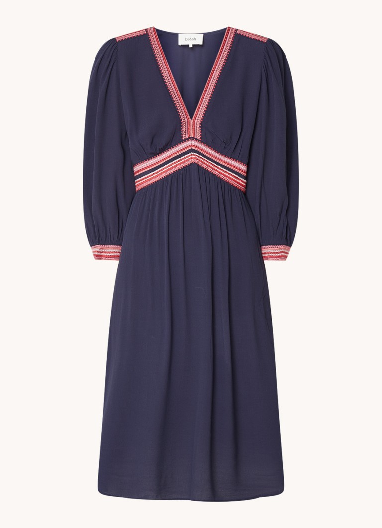 Vestido túnica midi Tanina de ba&sh con bordados.