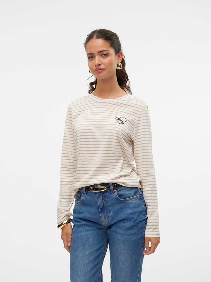 Vero Moda Longsleeve in Beige günstig kaufen