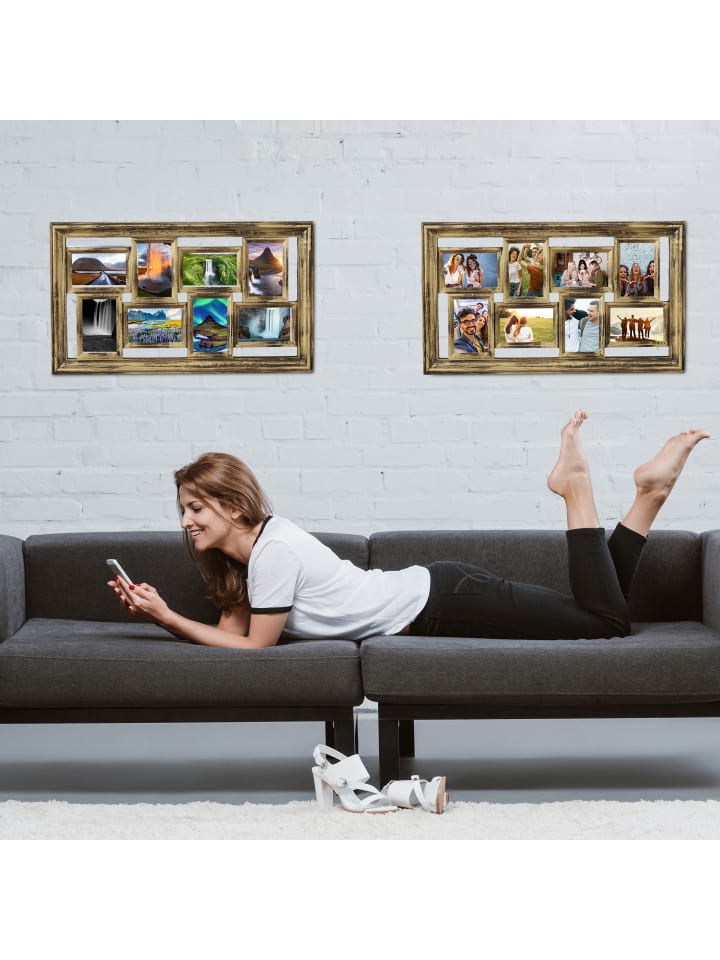 relaxdays Bilderrahmen Vintage 8 Bilder günstig kaufen onesize