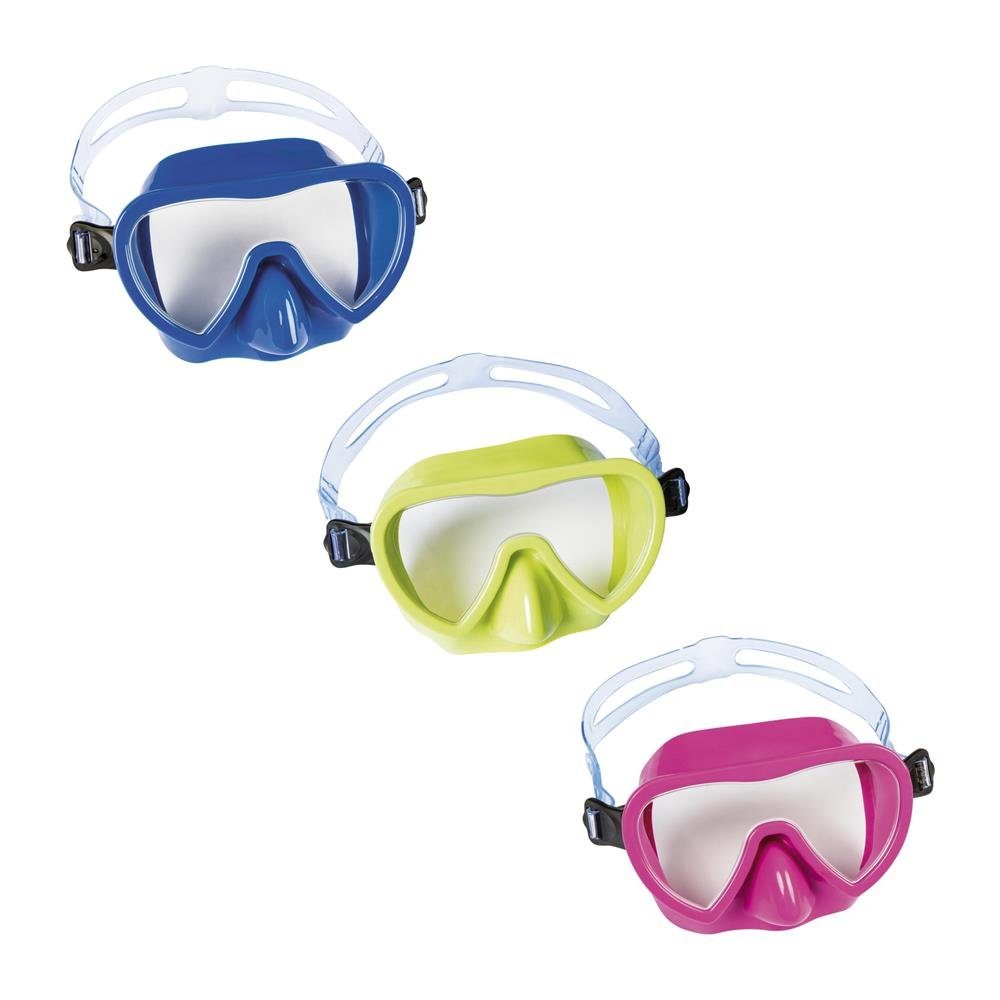 Bestway Tauchermaske Hydro-Swim Tauchmaske, ab 3 Jahren Guppy Taucherbrille l 1 Stück zufällige Farbe