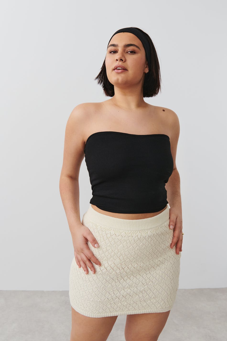 Crochet mini skirt