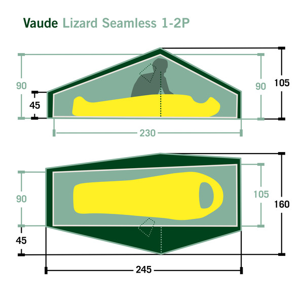 LIZARD SEAMLESS 1-2P - Einpersonenzelt