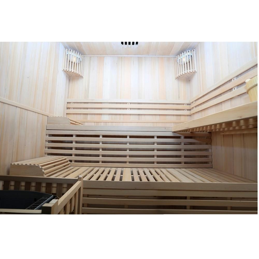 Dewello Finnische Sauna SARNIA 180cm x 140cm x 200cm