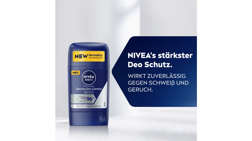 NIVEA MEN Deo Stick Derma Dry Control Anti-Transpirant 50 ml