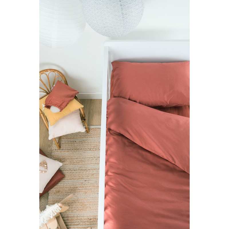 Housse de couette bébé unie en Coton Bio