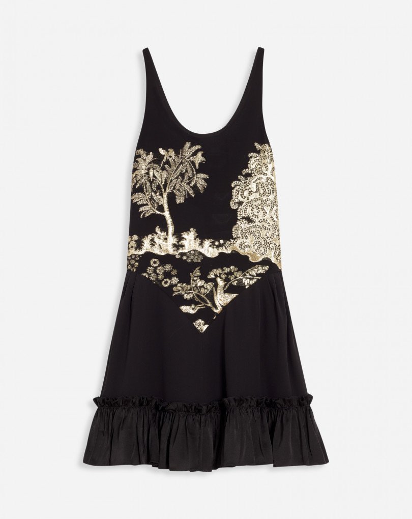 MINI ROBE EN JACQUARD DE SOIE