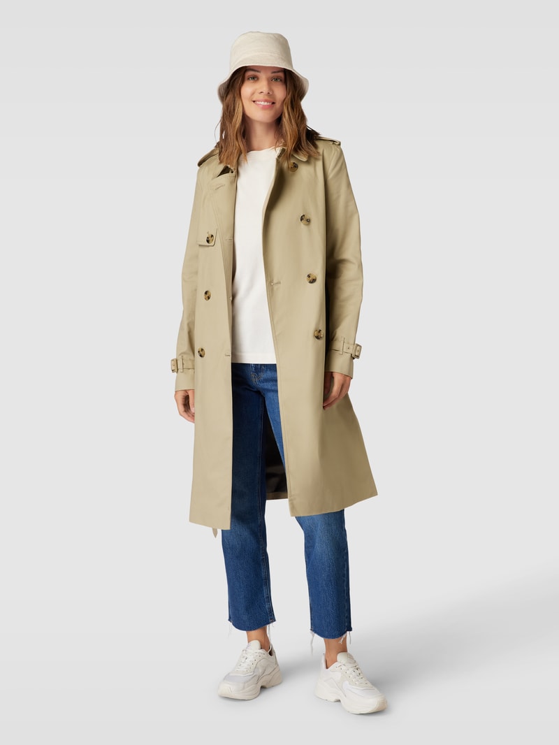 Trenchcoat mit Ärmelriegeln Modell 'POLANA' in camel