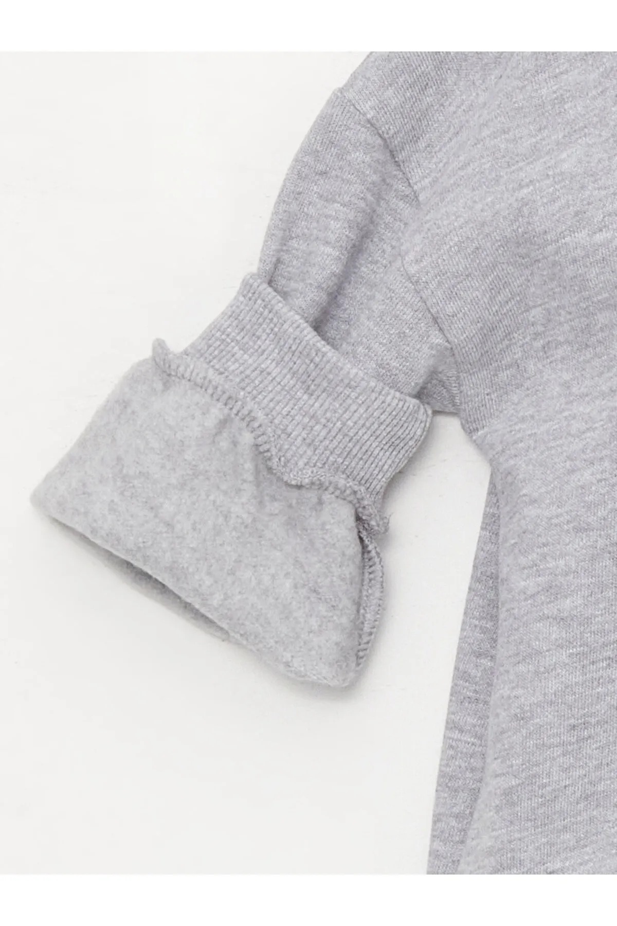 LC Waikiki  Langes, bedrucktes Baby-Sweatshirt und Hose mit Rundhalsausschnitt, 2-teiliges Set
