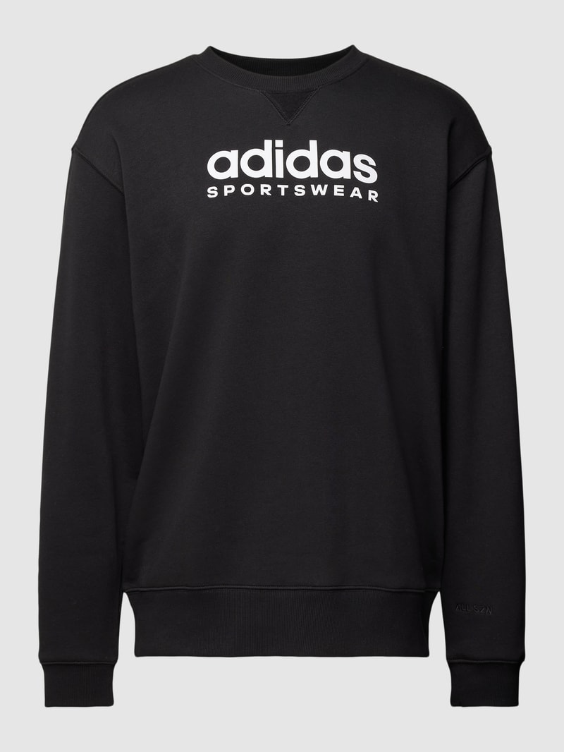 Sweatshirt mit Label-Print in schwarz