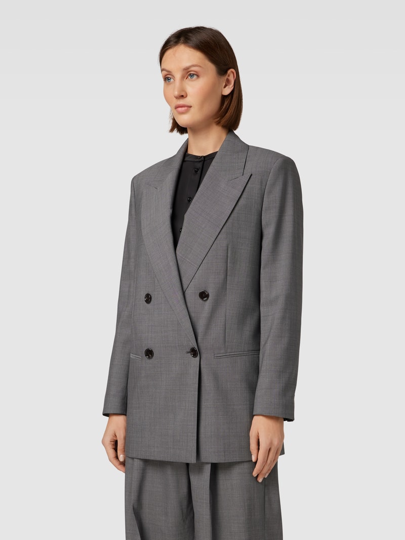 Blazer mit Paspeltaschen Modell 'Jarmina' in mittelgrau meliert