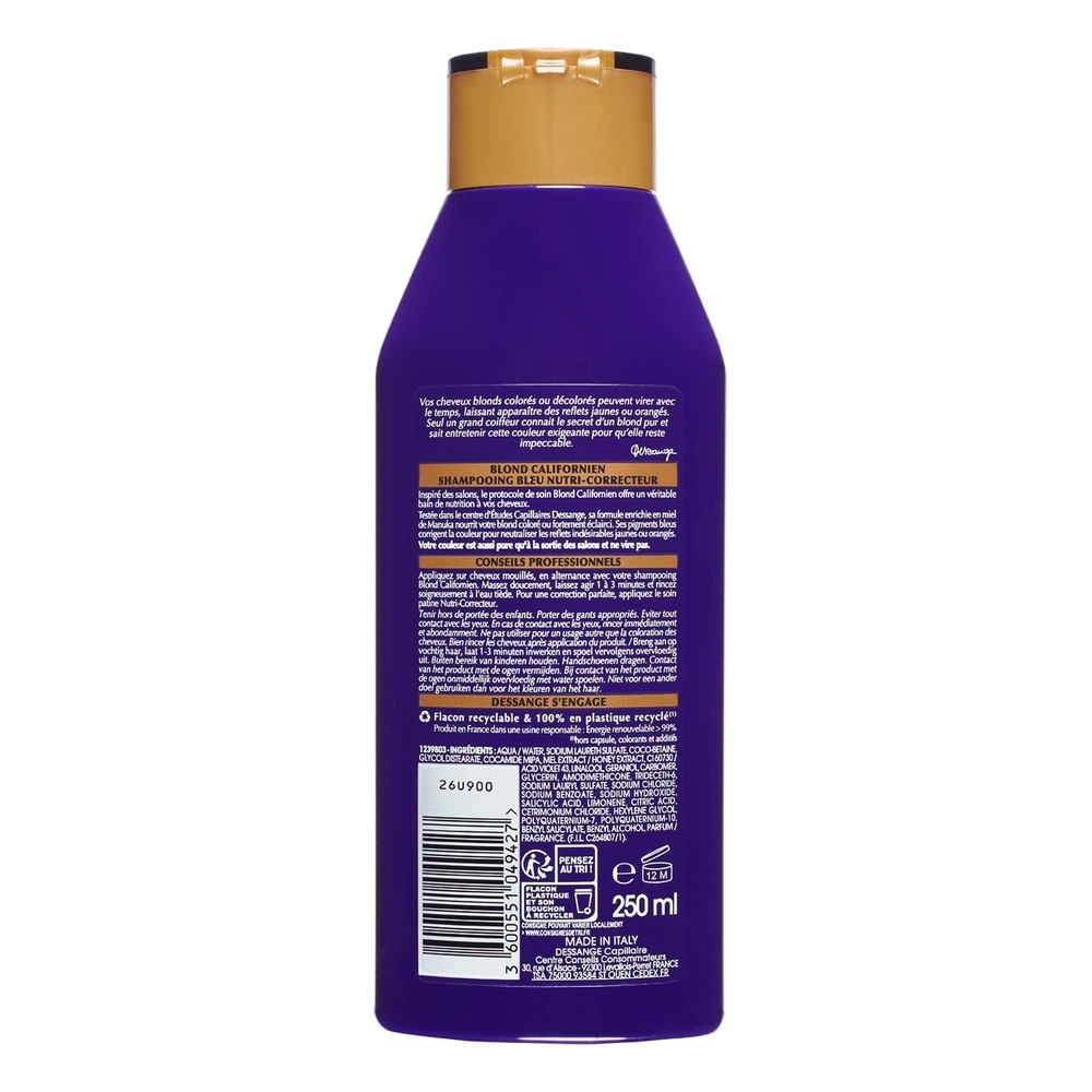 dessange Blond Californien Shampoing Bleu Nutri-Correcteur