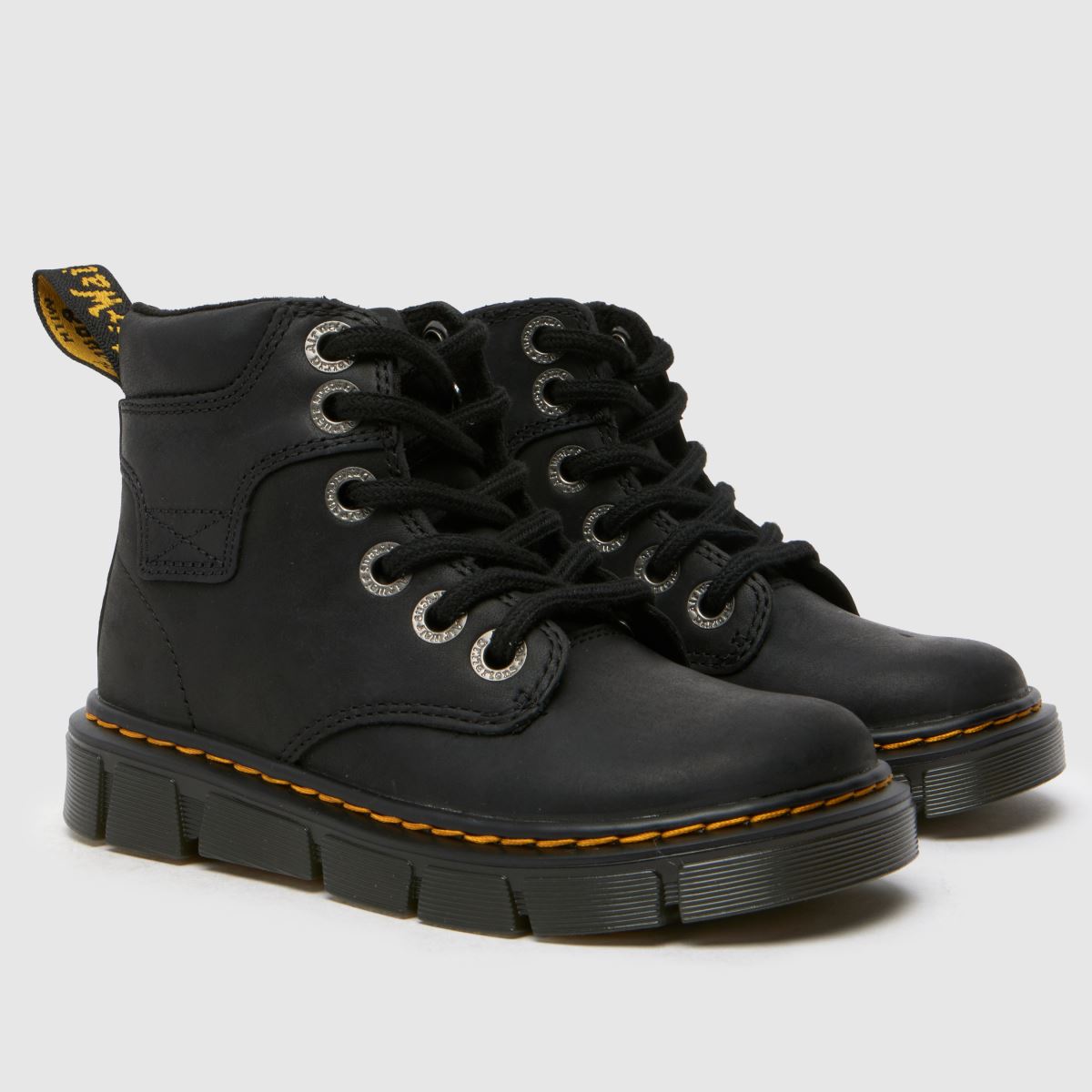 Dr Martens svarta Raffe ankelstövlar för pojkar, junior