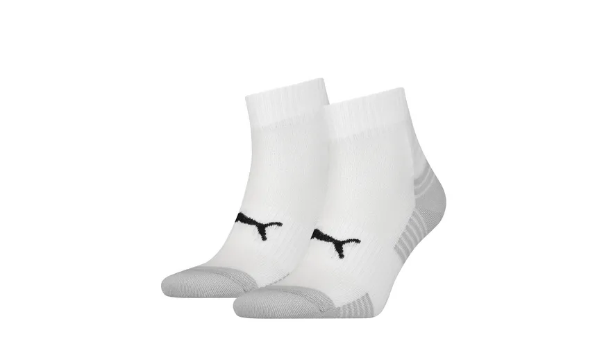 PUMA Unisex Sportsocken Kurzsocken Cushioned 2er Pack white