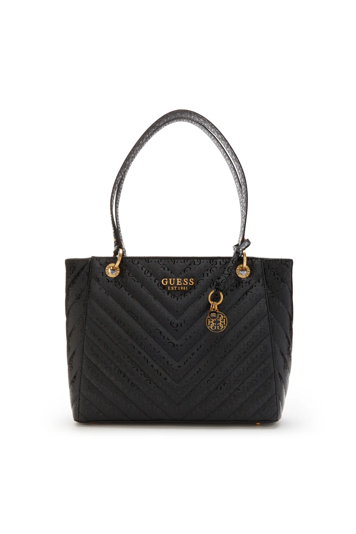 Guess  Jania Damen Schultertasche Schwarz Hwga91-99250-bla