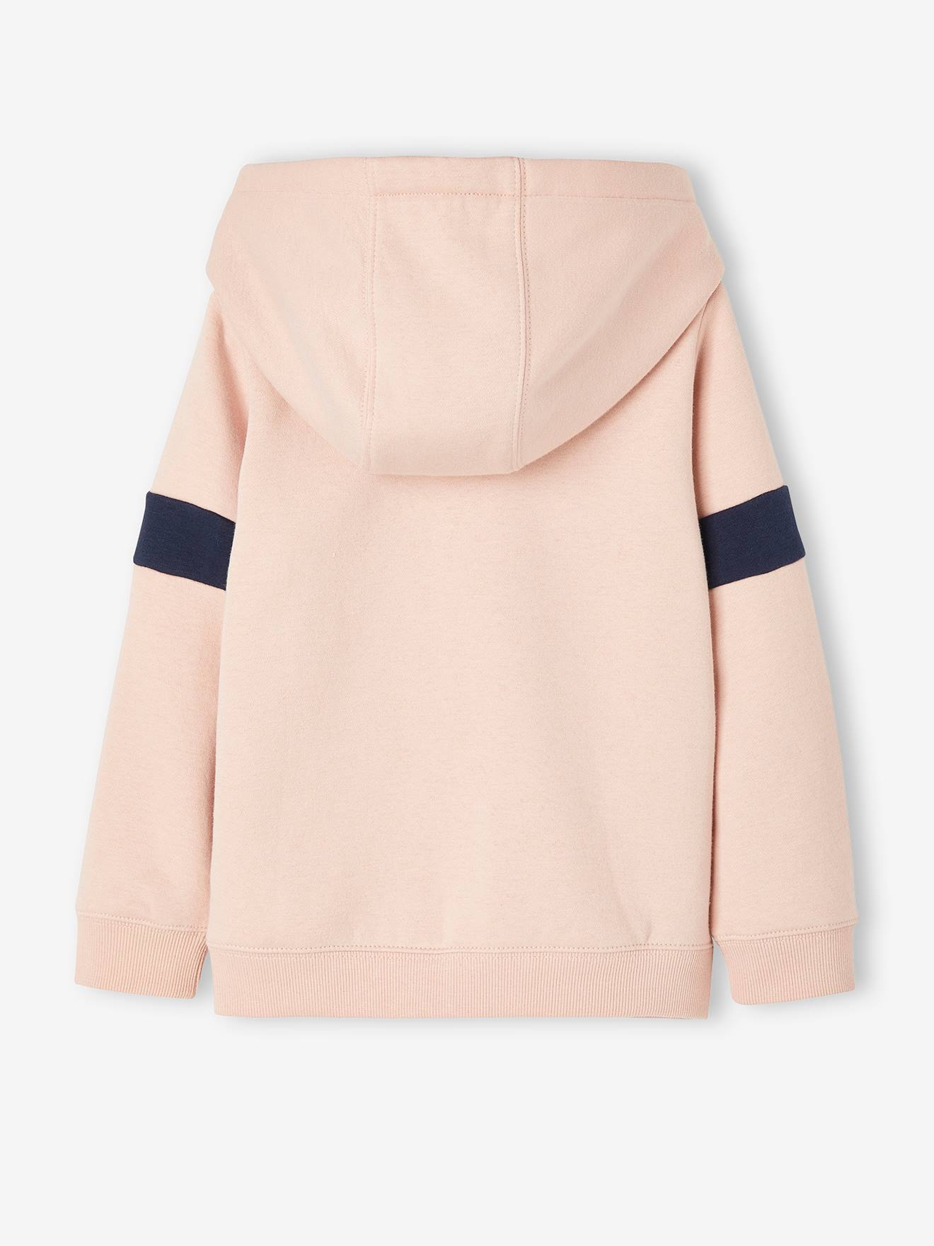 Vertbaudet Mädchen Kapuzensweatjacke, bedruckt Oeko-Tex - marine