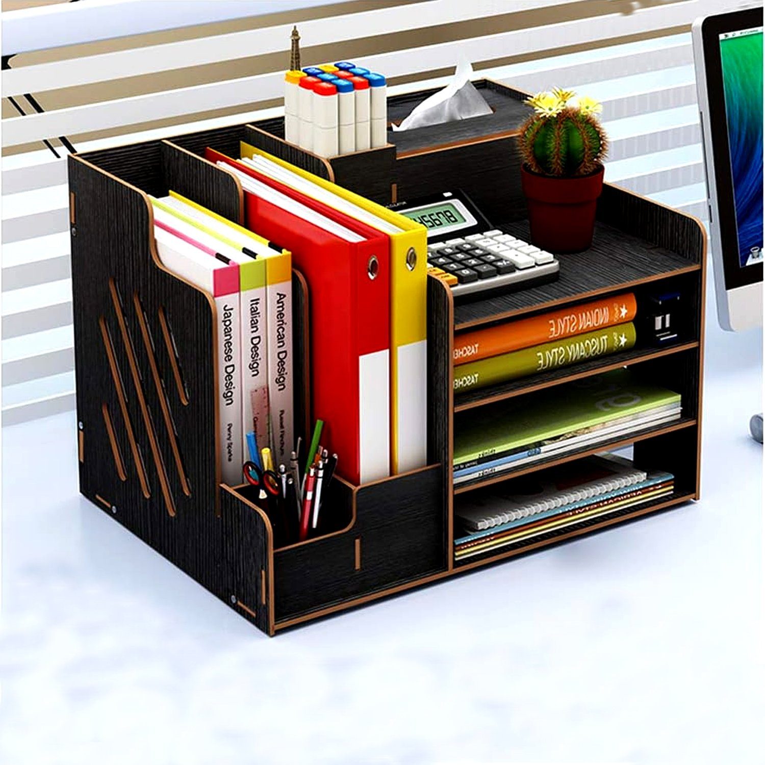 NUODWELL Aktenregal Aktenregal Schreibtisch Organizer, Desk Organizer große Kapazität