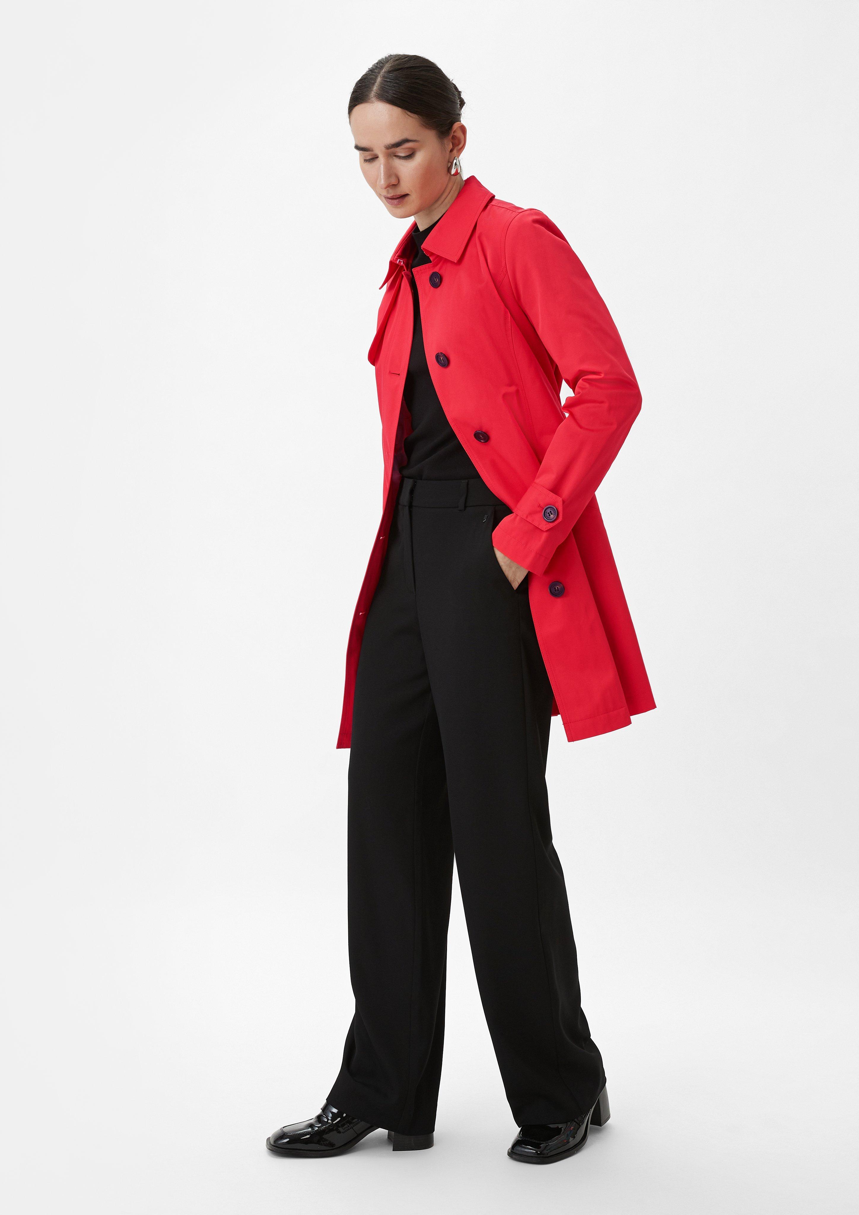 Taillierter Trenchcoat mit Bindegürtel - granatapfel