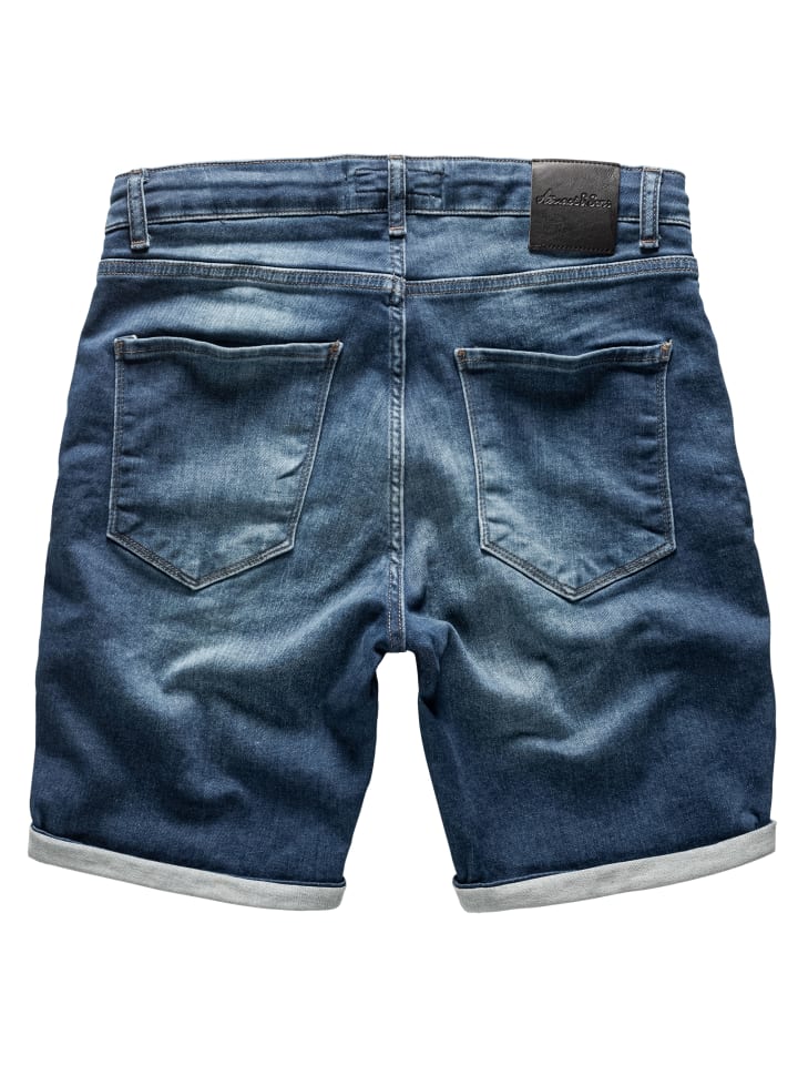 Amaci&Sons Destroyed Jeans Shorts SAN JOSE in D-Blau günstig kaufen
