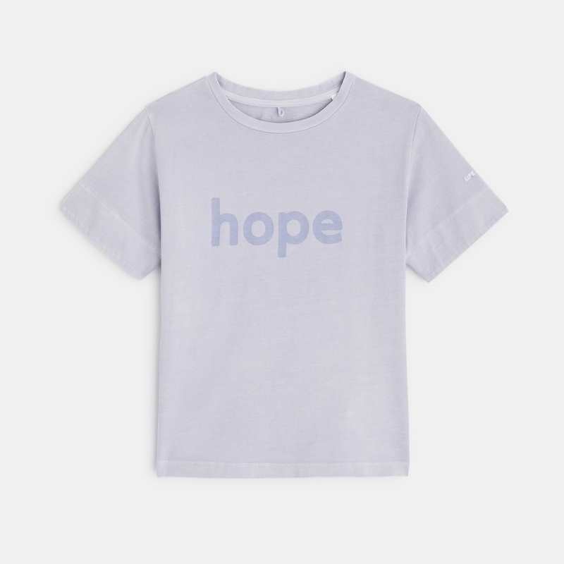 T-shirt Lilas Confetti pigments naturels violet mixte