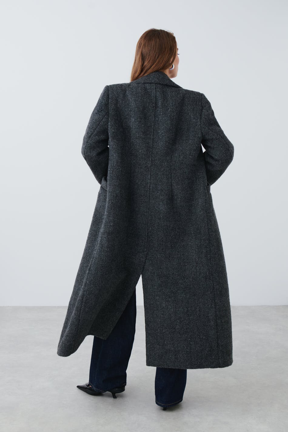 Fuzzy tailored coat