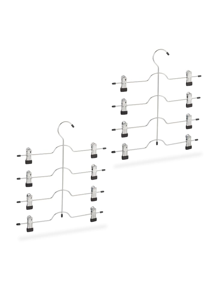 relaxdays 2x Mehrfachbügel in Silber günstig kaufen onesize