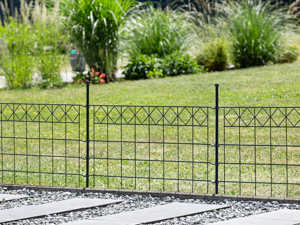 Powertec Garden Zaun-4er Set, ca. 1000 x 600 mm - Grau, 21FS14