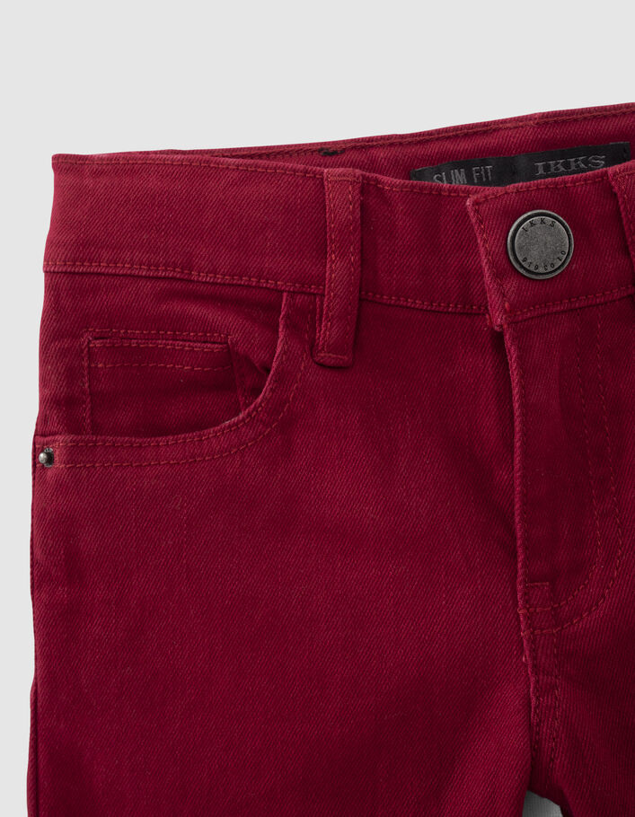 Jean SLIM rouge foncé upcyclé garçon