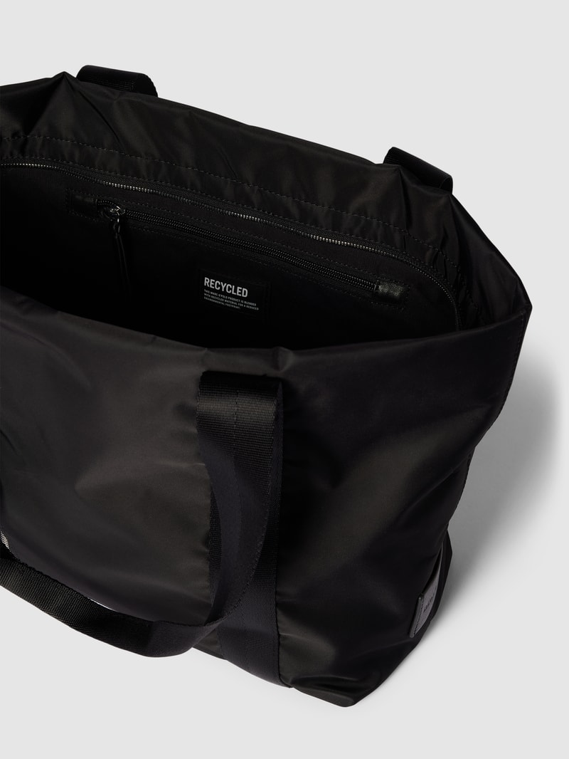 Shopper mit Label-Detail Modell 'ELIF' in schwarz