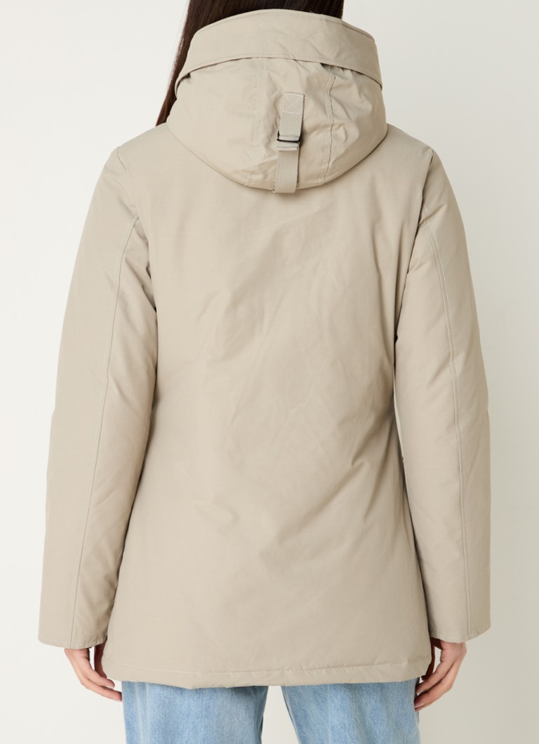 Parka dell'aeronautica militare con tasche sul petto e patta