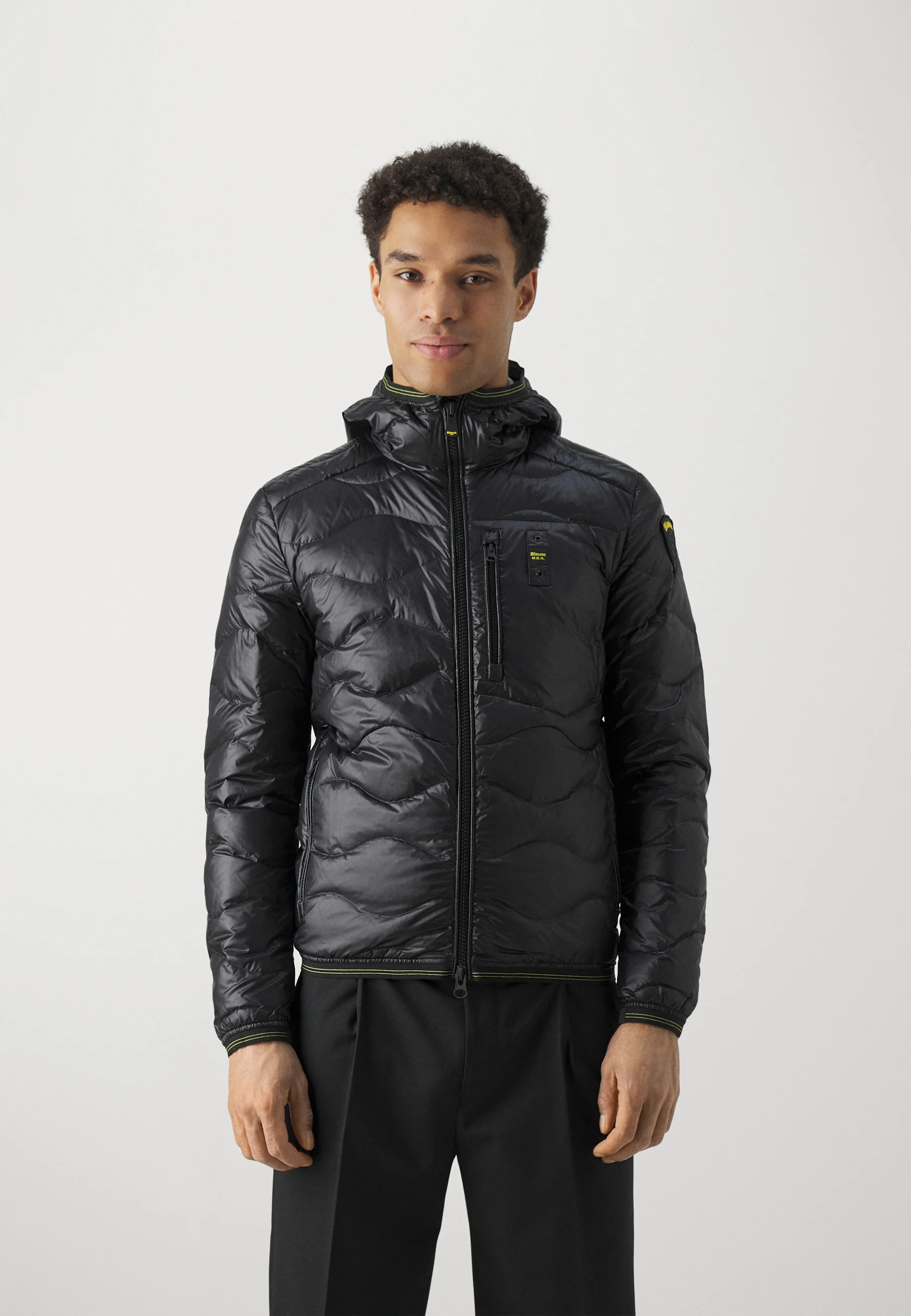 Blauer HOODIE ROLL STITCHING SHINING - Chaqueta de plumas