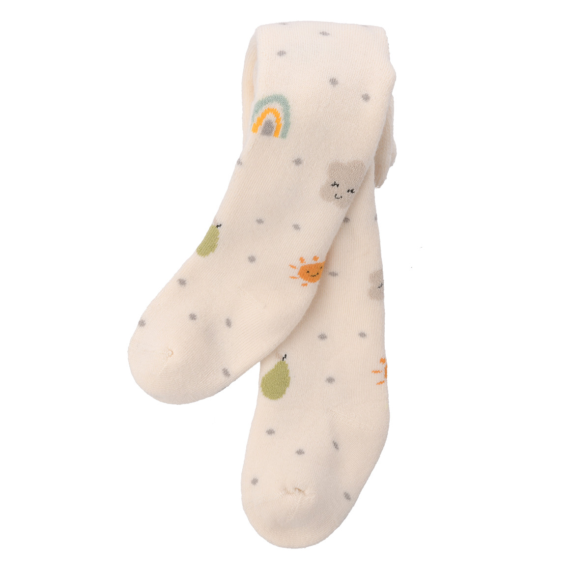 Baby Frottee-Strumpfhose mit Allover-Motiv