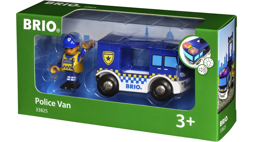 BRIO Bahn - Polizeiwagen mit Licht und Sound
