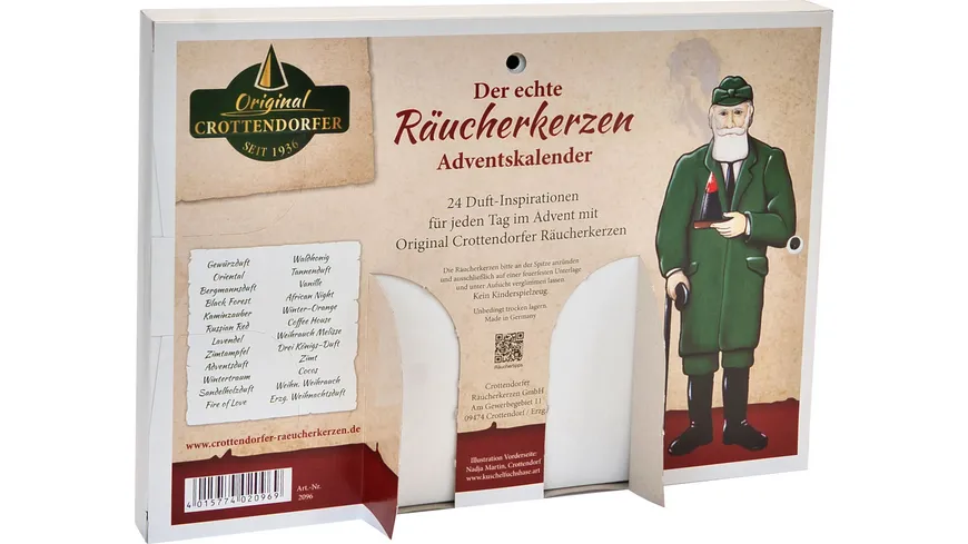 ORIGINAL CROTTENDORFER Räucherkerzenadventskalender