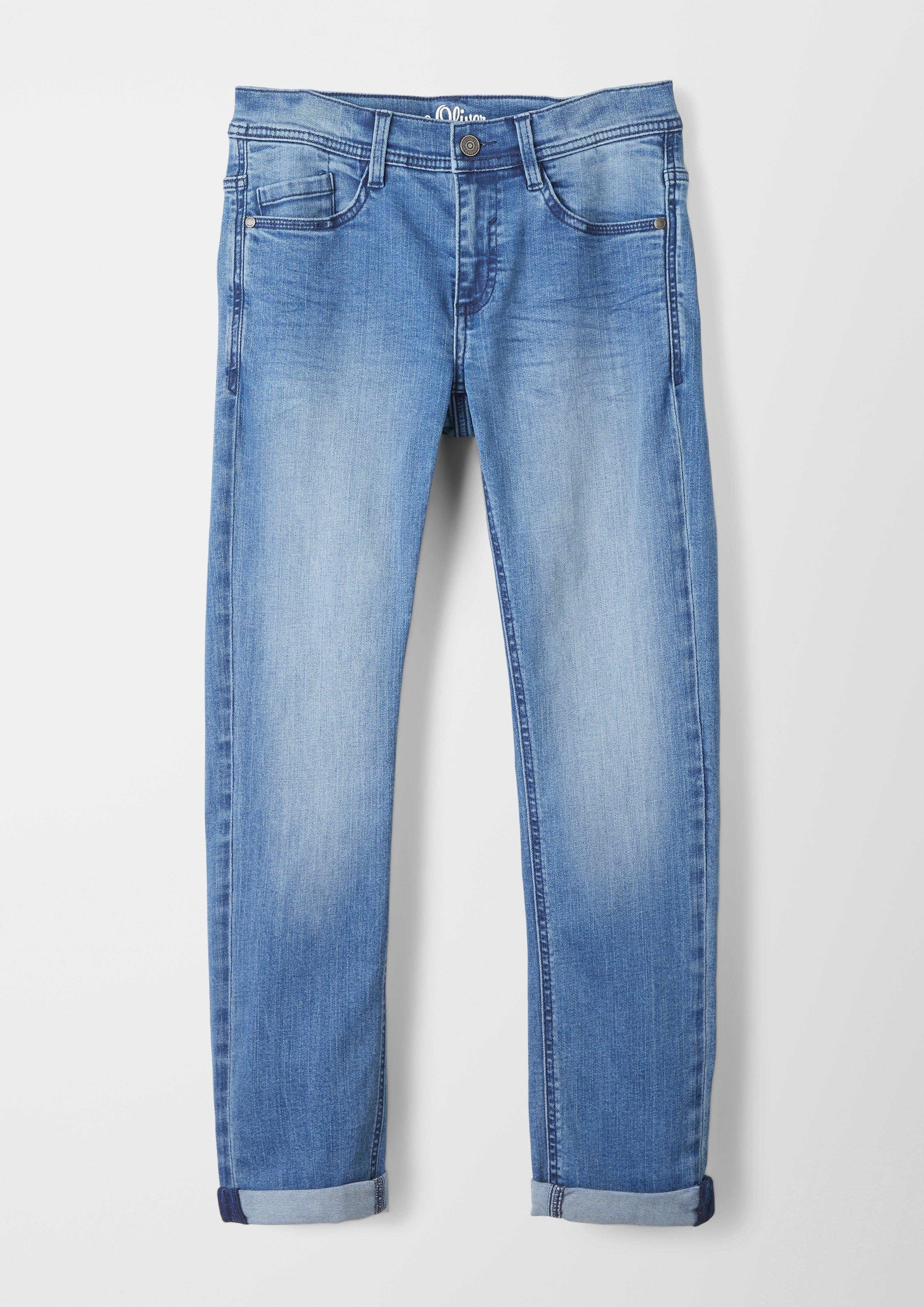 s.Oliver 5-Pocket-Jeans Seattle: Jeans mit Used-Details Waschung