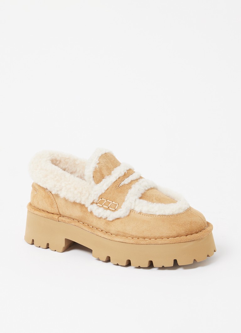 Sandro sheepskin moccasins
