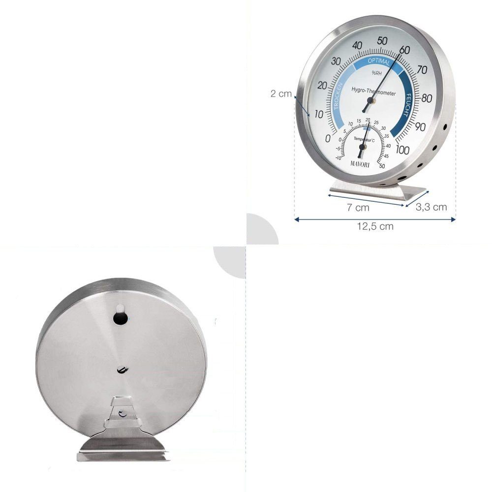Jormftte Bodenthermometer Hygrometer- Edelstahl