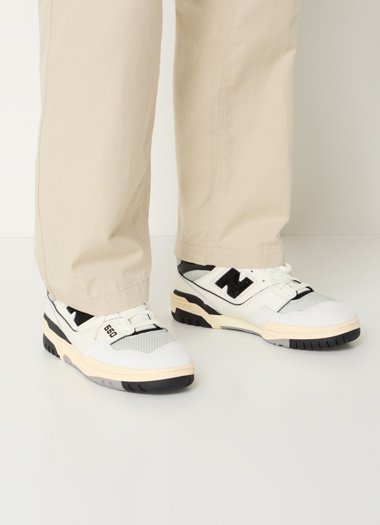 Δερμάτινα αθλητικά παπούτσια New Balance 550 με λεπτομέρειες από πλέγμα