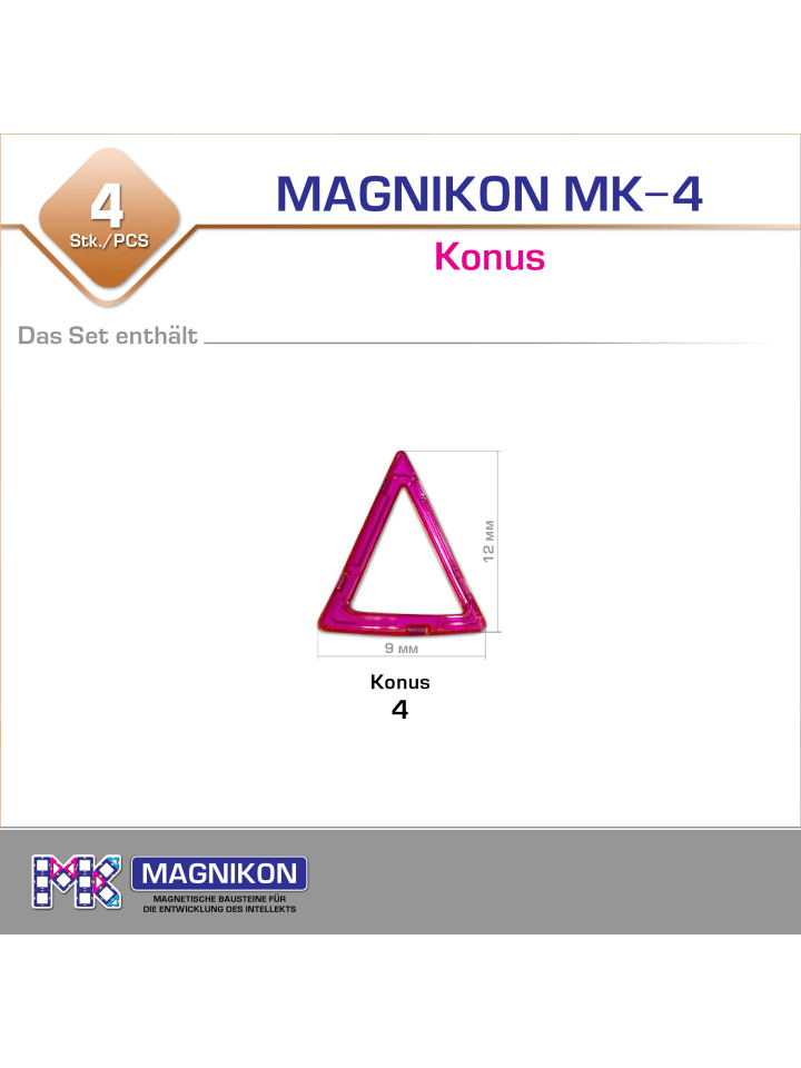 MAGNIKON Magnetische Bausteine MK-4 Konus- ab 3 Jahren günstig kaufen onesize