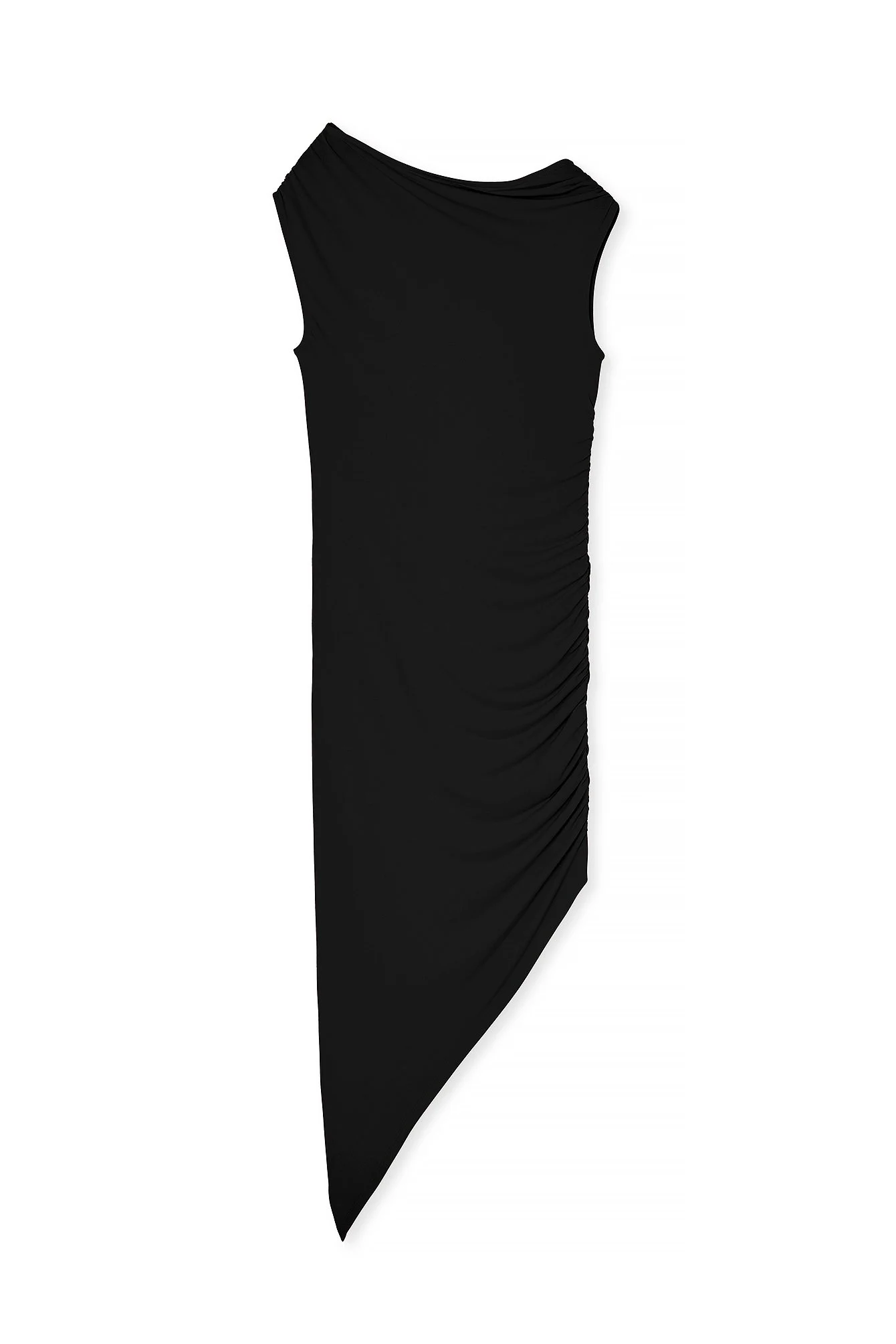 Asymmetric Hem Midi Dress