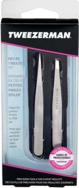 Tweezerman Pinzetten-Set mit Lederetui, geblistet Pinzette