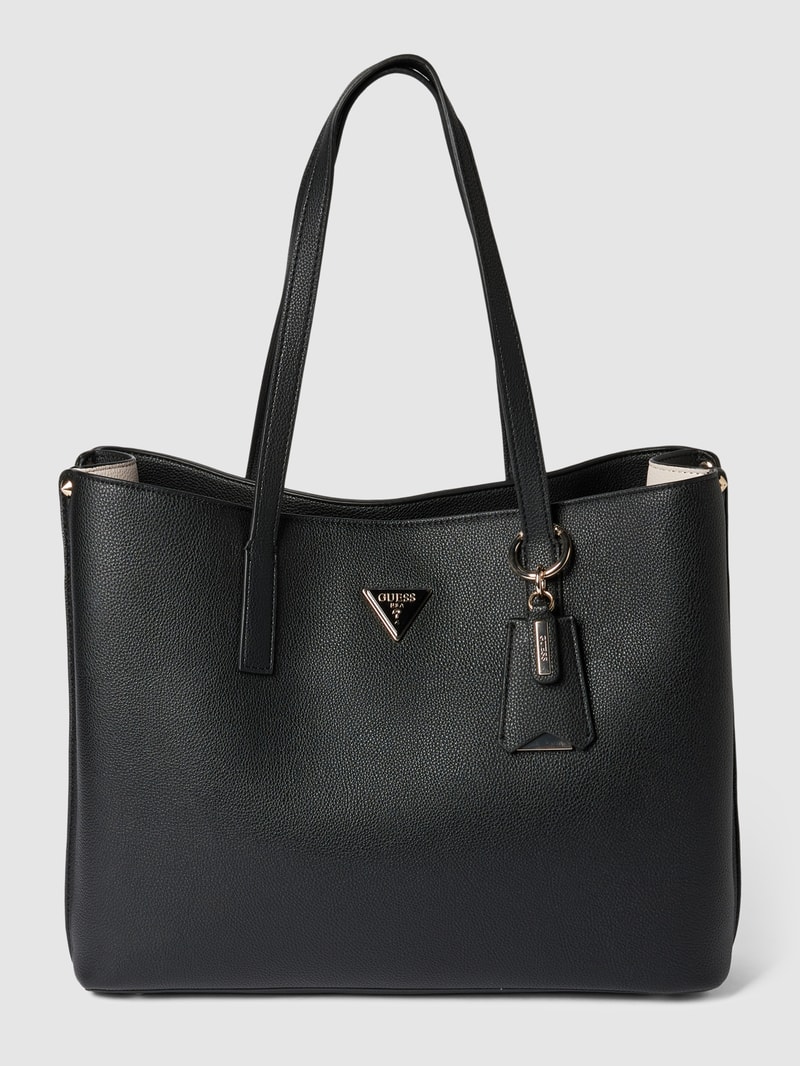 Shopper mit Strukturmuster in schwarz