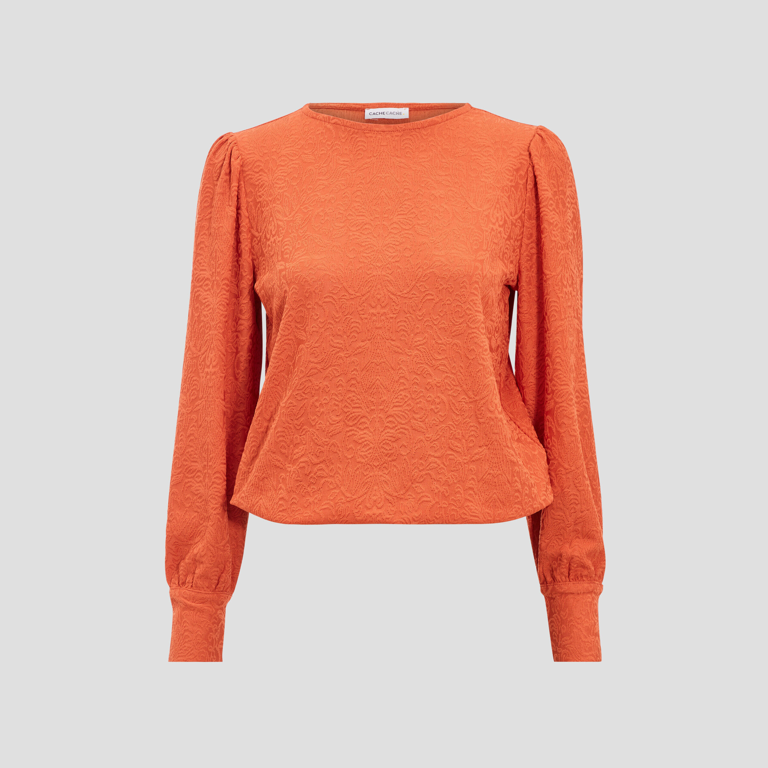 Sweat manches longues orange femme | Cache Cache